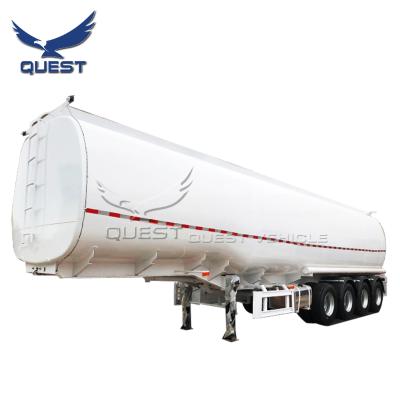 China 4 axles 54000liters diesel fuel tank truck trailer Ghana semi trailer fuel tanker truck trailers for sale for sale