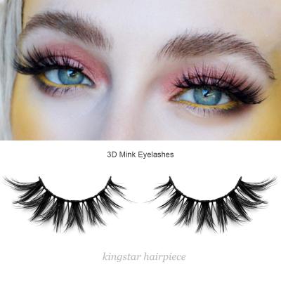 China Wholesale Natural Soft 25mm Mink Eyelash 3D Mink Lashes Full Eyelash Strip 25mm Mink Lashes for sale