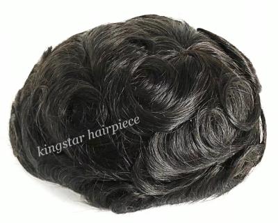 China High Quality Toupee For Men With Base Q6 KS-Q61B 100% Hair Men Toupee Replacement Hair System for sale