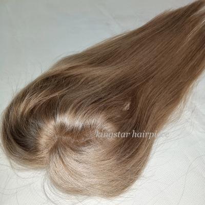 China Virgin Hair Toppers For Women In Sale Mayfair Hair Topper In Light Color With Mono Base KS-Mono9B for sale