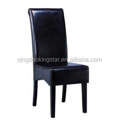 China Cheap Restaurant Chair Leather High Back Wooden Dining Chair KS835J for sale