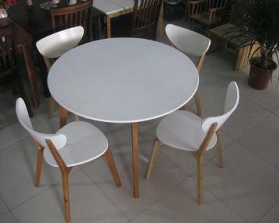 China Easy assemble dining tables and solid oak wood restaurant chairs for sale