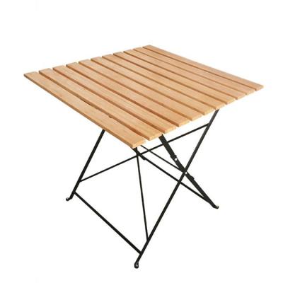 China Modern Wholesale Wood Metal Furniture Outdoor Square Round Folding Tables for sale