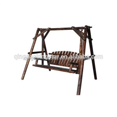 China Solid Wood Wooden Garden Swing Chair for sale