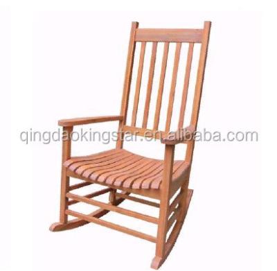 China Solid Wood Solid Wood Outdoor Wooden Rocking Chair for sale