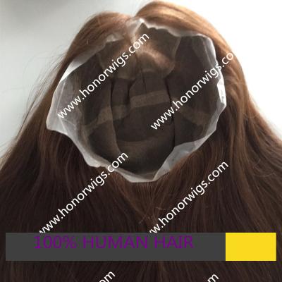 China F889 Silky Straight Human Hair Full Lace Wig With Silk Top Color 18