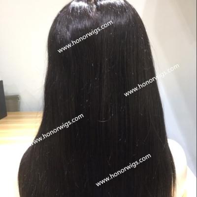 China F373 Silky Straight Indian Hair Full Lace Wig With Silk Top Color 16