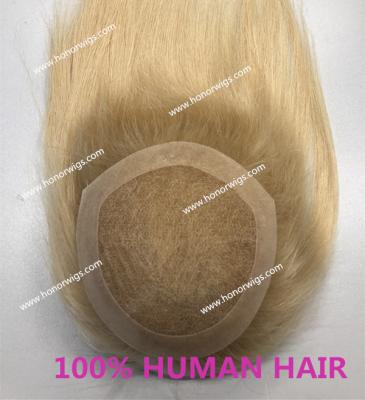 China Free White Color #60 Blonde Women's Style HT707 Toupee In Stock Touper 5