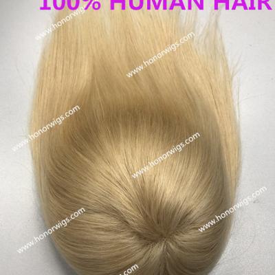 China Free White Color #60 Blonde Women's Style HT706 Hairpiece In Stock Touper 5