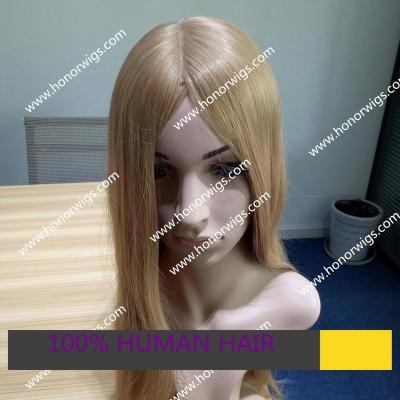 China JH55 Silky Straight Wig 100% Jewish Chinese Virgin Hair In 20inches Running All Hair Same Length With Big Layers Silk Top 4x4inch Wigs for sale