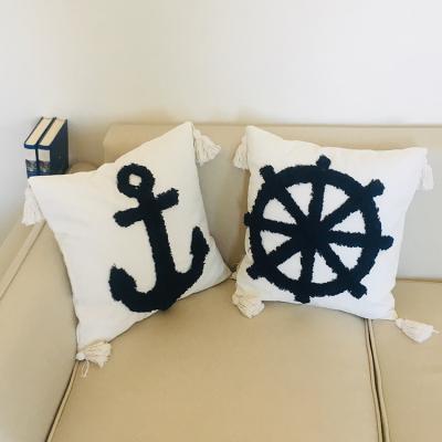 China Anti-pilling Boho Adorned Cushion Cover With Tassel Handmade Sofa Geometric Decorative Pillow Cushion Covers Boho Decor Pillow Case For Home for sale