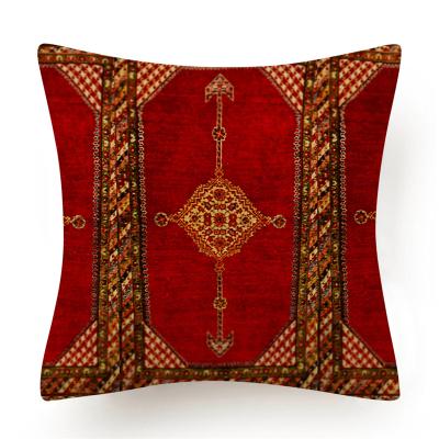 China Hot Selling Anti-static Floral Home Sofa Car Decorative Cushion Covers Persian Pattern Printing Vintage Amazon Pillow Case Cover for sale