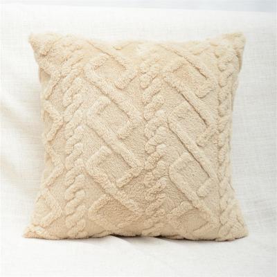 China Amazon Hot Selling Anti-static Polyester Plush Geometric Cushion Covers Sofa Car Throw Cushion Plush Home Pillowcase for sale