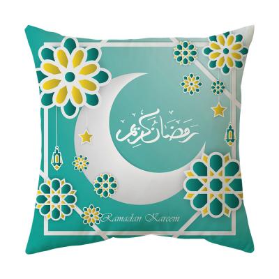 China Anti-Static Islam Eid Al Adha Gifts Pillowcase 45x45cm Decoration Cushion Cover Eid Decoration Islamic Muslim Party for sale