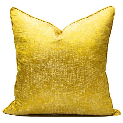 China Modern Anti-Static Gold Yellow Tile Covers Designer Square Pillowcases Cushion Cover 20 Inch X 20 Inch And 18 Inch X 18 Inch for sale