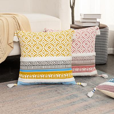 China Viable Wholesale Custom Adorned Textured Pillow Cover Shaggy Home Decorative Printed Cushion Cover for sale