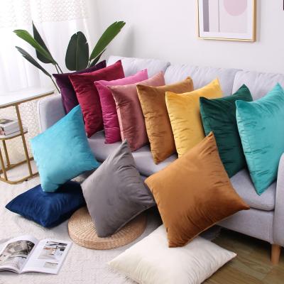 China 18 x 18 inch Viable Home Decor Custom Wholesale 45 x 45 cm Luxury Sofa Pillow Velvet Cushion Cover for sale