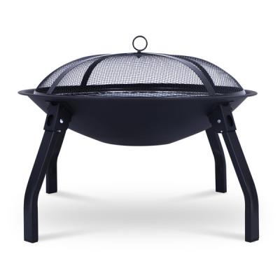 China Stocked 55cm Fire Pit Outdoor Heavy Duty Fire Bowl With Cover And Spark Screen Poker for sale