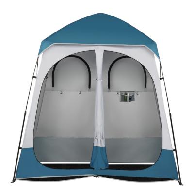 China Straight Tie Type 229*229*122cm Oxford Cloth Double Tent Camping Toilet Room Shower Dressing Tent for sale