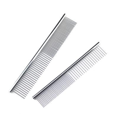 China Sustainable Pet Grooming Comb Stainless Steel Metal Cat Comb for sale