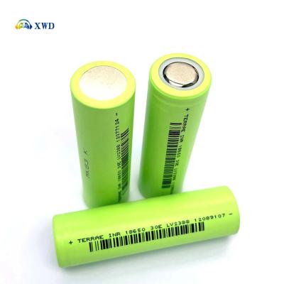 China Strong toys power 18650 lithium LISHEN INR18650 30E 3C 3000mah A grade cell battery cell for sale