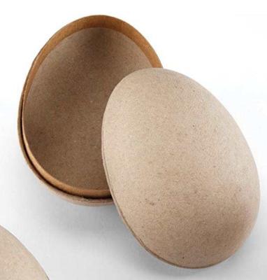 China High Quality Elephant Easter Eggs 14 Inch Open Egg Paper Mold Paper Pulp Mache Standing Eggs for sale