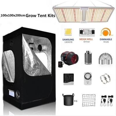 China Easily put together all in 1 Big Weed 1680D Indoor Flower Propagator Large Homebox Mylar Combo Canabis Grow Tents Kit with Ventilation System for sale