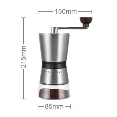 China Viable Free Sample Portable Hand Bean DF 64 Manual Hand Mills With Ceramic Grinding Conical Cone Burrs Core for sale