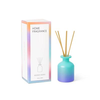 China Viable Fast Delivery Natural Reed Diffuser Set With Fiber Essential Oil Fragrance Sleek Strong Sticker for sale