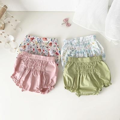 China Fade Proof Spring Summer CSD Infant Cotton Cotton Shorts Pants Kids Floral Shorts Bloomers Baby Pants for sale