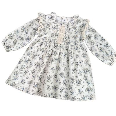 China Spring 2023 New Vintage Washable Floral Long Sleeve Dress For Girls Baby Girls Dress Dress for sale