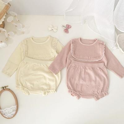 China Anti-shrink Spring Autumn Newborn Baby Clothes Set Toddler Knit Sweater Knitted Clothing Babies for sale