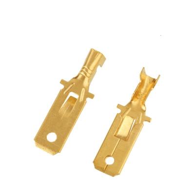 China 6.3 Series Brass Copper Terminals For Automotive DJ611-6.3B for sale