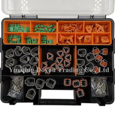 China Full 258 Pcs Deustch Automotive Plug Kit Stamped Contacts Case 2pin 3pin 4pin DT Automotive Connectors for sale