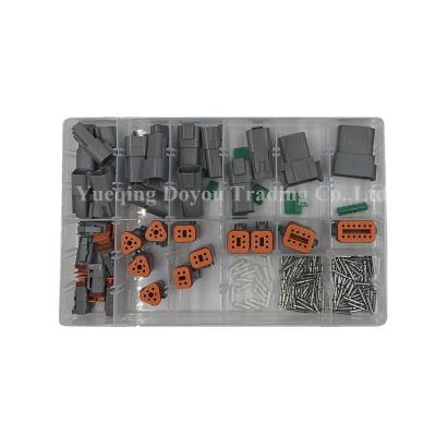 China Full 190 Pcs Deustch Automotive DT Connectors Stamped Contacts Kit Automotive Plug Case With Blank Seal for sale