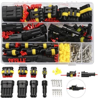 China 352pcs Automotive Waterproof 1/2/3/4/5/6 Pin Way Seal Wire Connector Plug Terminals Terminals Truck Automotive Electric Quad Bike 12A IP68 for sale