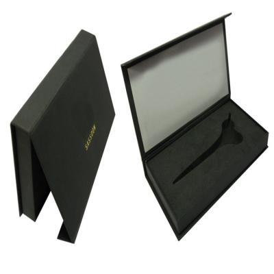 China Handmade Custom Logo Closure Black Foldable Paper Gift Boxes Recycled Cardboard Packaging Magnetic for sale