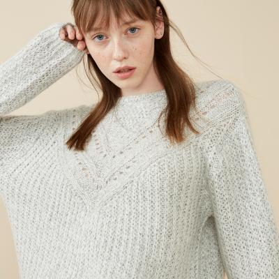 China Lurex mixed yarn 20ALW113 Italian piontelle pullover women sweater 2021 winter sweater knitted clothes for sale