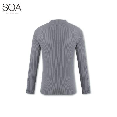 China Wholegarment 20ALSM008 Basic Sweater Half Turtle Neck Plain Breathable Seamless Casual Sweater Knitted Clothes for sale