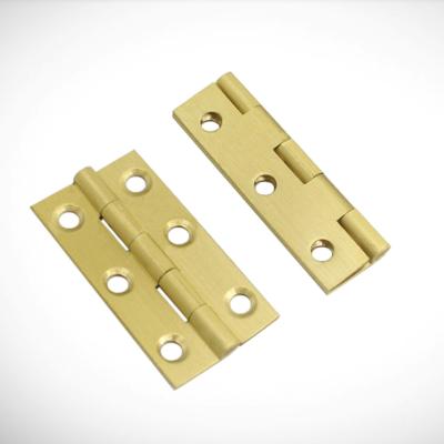 China 3 Inch Wooden Boxes Solid Brass Gold Hinges For Cabinet Boxes for sale