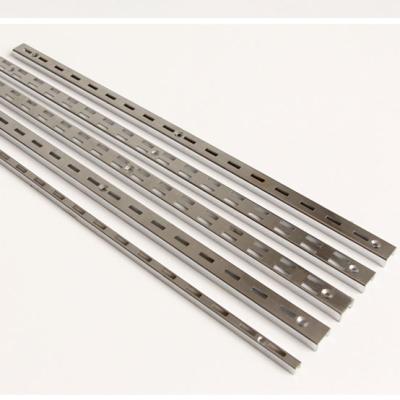 China Straight Iron Chrome Plating C Slot Double Channel Straight Post For Supermarket for sale