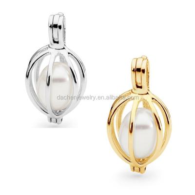 China Lead And Nickel Free Chinese Lantern Shaped Pearl Cage Pendant South Sea Pearl Jewelry For Necklace for sale