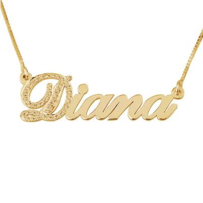 China Yiwu Factory Romantic High Quality Gold Plated Necklace Personalized Custom Name Necklace for sale