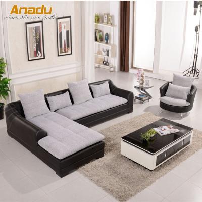 China Modern Color Changing Color Changing Leather With Fabric Sofas Set AL600 for sale