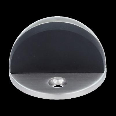 China Modern diameter 46mm 304 stainless steel door stopper with quiet metal half sphere, anti-collision thick rubber door stopper, door bracket for sale