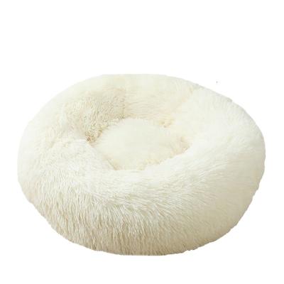 China Cat Dog Bed Wholesale Manufacturer Pet Breathable Round Bed Mats Washable Fashion Plush Pet Beds Accessories Luxury Style for sale