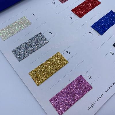 China Glitter Waterproof Faux A4 Sheets Pu Leather Rexine For Sandals Material Leatherette For Decoration Glitter for sale