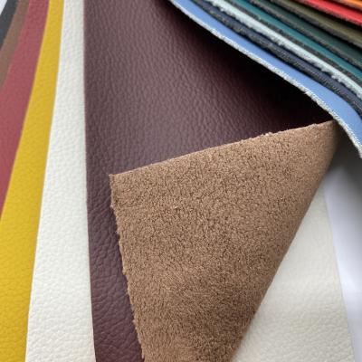 China Waterproof Suede Fabric Eco Leather Rexine Backing For Sofa Faux Leather Material Leather Roll for sale