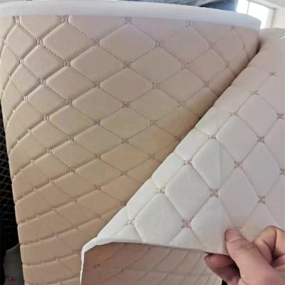 China 5mm 6mm waterproof embroidery 1.8m PVC foam leather leather for car upholstery leather china factory for sale