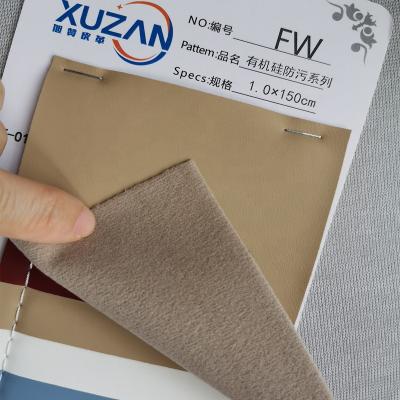 China New Function Silicone Hydrolysis PU Leather Waterproof Anti-fouling Leather Fabric Recycled Roll Synthetic For Car Seats for sale